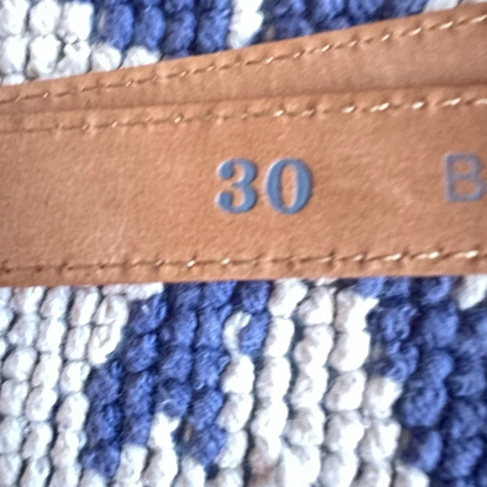 ✨ Brighton Brown Croc Embossed Leather Belt Size 30 Silver Buckle